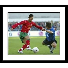 Cristiano Ronaldo Portuguese National Team - Dribbling - Framed 8x10 Photograph