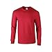 Gildan Mens Plain Crew Neck Ultra Cotton Long Sleeve T-Shirt