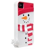 Case-Mate iPhone 4S / 4 Creatures: Snowman Case, White クリーチャーズ スノーマン シリコン ケース, ホワイト CM017049