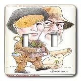 Londons Times Funny Panel Hollywood Cartoons - Sean Connery Colvin - Light Switch Covers - double toggle switch