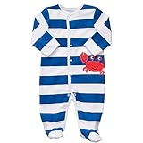 Carter's Blue Striped Crab Snap Up Sleep & Play
