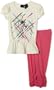 Baby Phat  Girls 2-6x Legging Set,Cream,4T