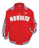 Norway Track Jacket, 2008 Summers Olympics, Norway World Cup Soccer Track Jacket, Small, Red (as Pictured)