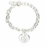 NFL Pittsburgh Steelers Heart-Charm Bracelet