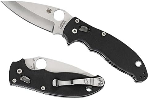 Spyderco C101GP2 Manix2 Black G10 Plainedge