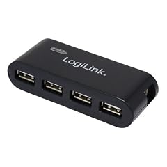 LogiLink 4-Port Hub USB 2.0 mit Netzteil, schwarz