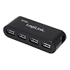 LogiLink 4-Port Hub USB 2.0 mit Netzteil, schwarz