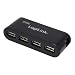 LogiLink 4-Port Hub USB 2.0 mit Netzteil, schwarz