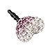 niceeshop(TM) Pink Bling Crystals Heart Shaped Cellphone Charms Universal 3.5mm Dust Plug For iPhone Samsung iPod HTC