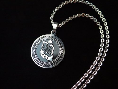 Iran Map Farvahar Necklace Iranian Persian Faravahar Persia Flag Necklace