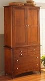 American Journal Armoire w/ Metal Hardware Amaretto