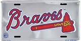 Atlanta Braves Super Stock metal auto tag mirror background