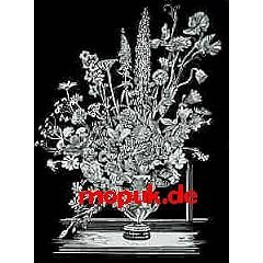 Scraper Silber-Meisterbild - Blumenstrau