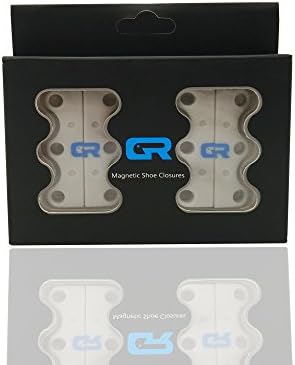 GR® Magnetic Shoe Closures - Never Tie Laces Again! (Gray, #2Large Adults/sports)