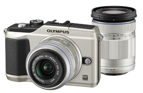 OLYMPUS マイクロ一眼 PEN E-PL1s OLYMPUS マイクロ一眼 PEN Lite E-PL2 ダブルズームキット ゴールド E-PL2 TLKIT GLD
