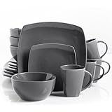 Gibson Soho Lounge Gray 16 Piece Dinnerware Set