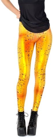 Yikanul Women's Fashion Digital Print water drop Pattern Sexy Leggings(Yellow)