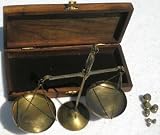 50 Gram Brass Jewelry Balance Scale In Rosewood Case With Weights