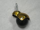 Swivel brass-plated caster, 2