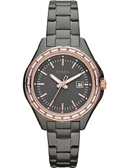 Fossil Womens AM4397 Dylan Mini Stainless Steel Smoke Bracelet Watch