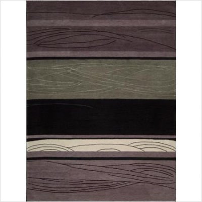 Nourison Mystique Purple Abstract 5.6-Feet by 7.4-Feet 100-Percent Wool Area Rug