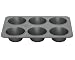 PrepCo By Bake Porter 6 Jumbo  Muffin Pan, Grey