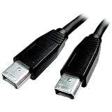 Cables Unlimited MSC-5000-01M 1 -Meter 6-Pin to 6-Pin 1394 Firewire Cable (Black)