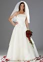 LAURA SCOTT Verträumtes Brautkleid Hochzeitskleid in creme