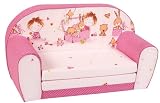 knorr-baby 430167 Kindersofa zum Ausklappen Spielzimmer, pink