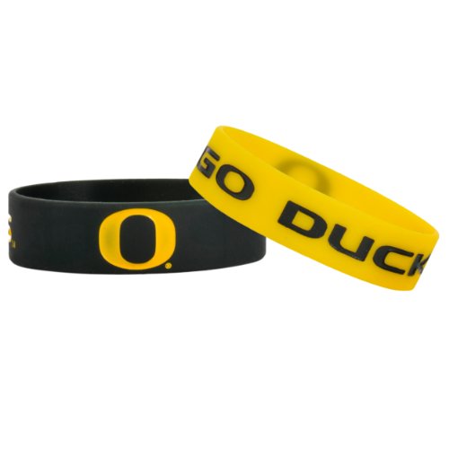 Forever Collectibles NCAA Oregon Bulky Bandz Bracelet 2-Pack