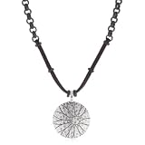 Lucky Brand Etched Daisy Necklace, 18