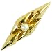 Jewelry : 14K Antique Retro Modern Pearl Brooch, circa 1940s