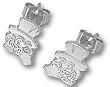 Logo Art Wake Forest Demon Deacon Sterling Silver Team Logo 3/8 Post Earrings