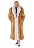 Red Fox Fur Coat - White Fox Trim Plus Size