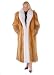 Red Fox Fur Coat - White Fox Trim Plus Size