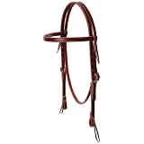 Deluxe Latigo Browband Headstall - Brown