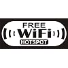 Free WiFi hotspot store front window decal