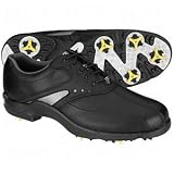 FootJoy Mens SuperLites Window Saddle Golf Shoe Closeouts Black Silver 9 1 2