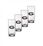 NCAA Georgia Bulldogs Set of 4 Highball Glasses, 16-Ounce