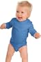 Infant Long Sleeve 1-Piece with Shoulder Snaps, Color: Ultramarne/Wht, Size: 12 Months