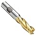 Niagara Cutter STF320 High-Speed Steel End Mill, General Purpose, TiN Coated, 3 Flutes, Square End