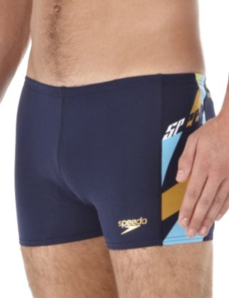 Speedo Herren Badehose Fluid Dive Aquashort, navy/turquoise/retro gold/ hydro green, 7, 80 Preisvergleich