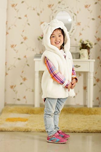 Fashion Animals Vest Hoody for Kids(Polar Bear Vest) (L)