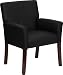 Flash Furniture BT-353-BK-LEA-GG Black Leather Executive Side/Reception Chair with Mahogany Legs