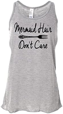 Sleeveless "Mermaid Hair Don't Care" Printed Vest Tank for Women (Size L)