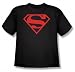 Search : Superman - Red On Black Shield Youth T-Shirt In Black