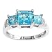 14k White Gold Blue Topaz Ring
