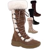 Bearpaw WoMens Suede and Rabbit Fur Boots - Style 499 Pasador by Bearpaw