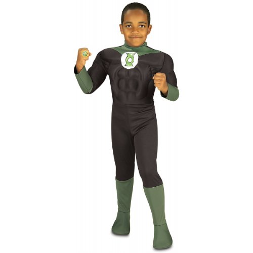 Rubie's Costume Green Lantern Deluxe Muscle Chest Child Costume, Medium