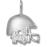 Univ Of Nebraska Huskers Helmet Pendant (Silver)